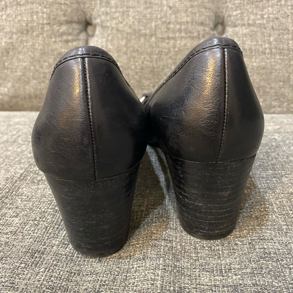 Coach Elizabeth Pumps Heels Black Leather Shoes Women’s Size 9 - Picture 6 of 11
